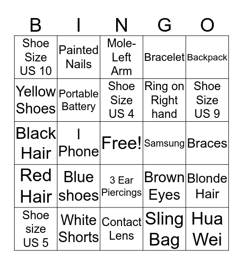 Someone with...BINGO Card