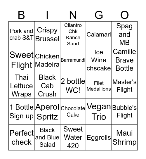 CH bingo!  Bingo Card