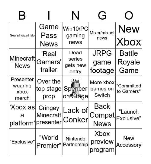 E3 2019 Xbox Bingo Bonanza! Bingo Card