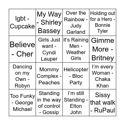 PRIDE BINGO Card