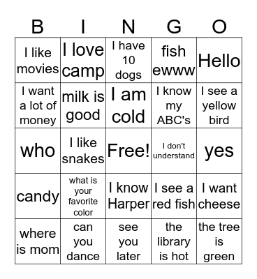 Old and New Signs Bingo Card