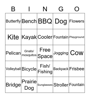 Mac Lake Bingo Card