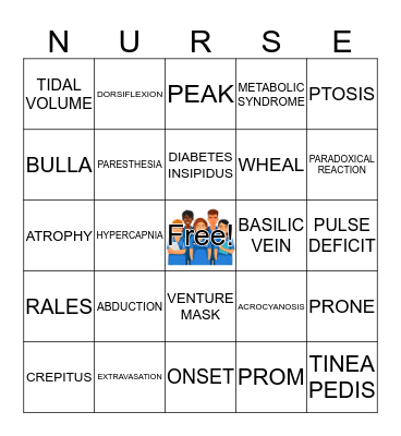 ATI DEFINITIONS Bingo Card