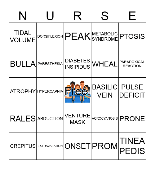 ATI DEFINITIONS Bingo Card