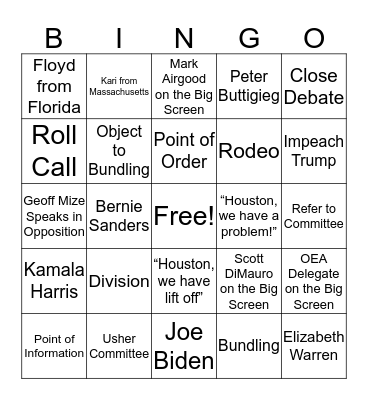 NEA-RA Bingo Card