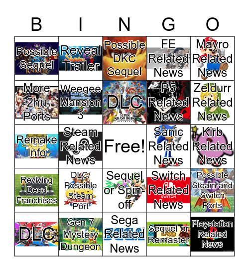 E3 2019 Bingo Cards Bingo Card