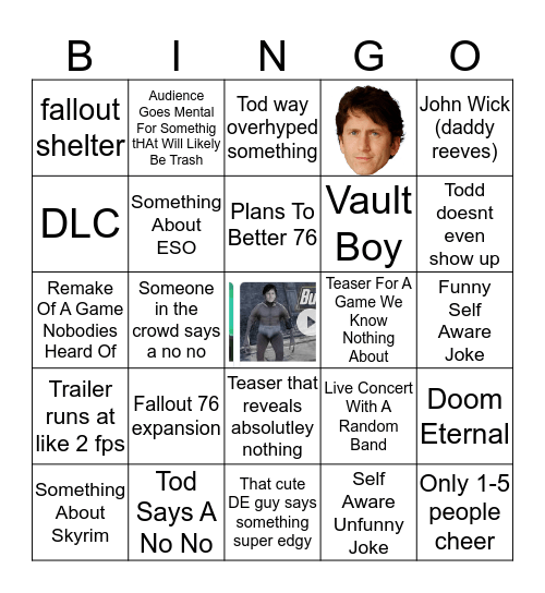 Bethdsa Bongo Bingo Card