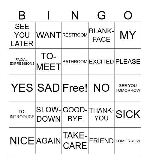 BARR-MASTER ASL UNIT 1 PG 12- 26 Bingo Card