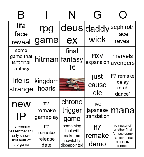 Square Bongo Bingo Card