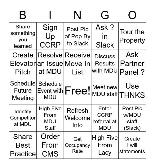 Portland Roadshow BINGO! Bingo Card