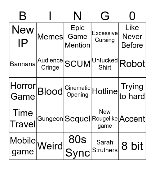 Devolver Bingo Card