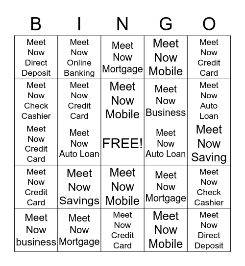 Teller  Bingo Card