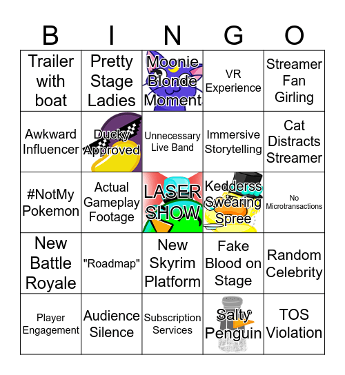 E3 Bingo Card