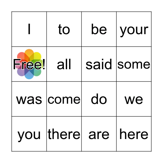 Jolly Phonics II #4 Bingo Card