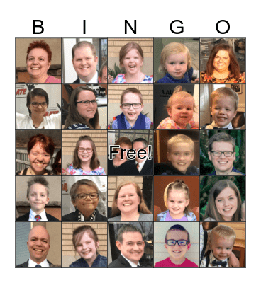 Wright Family Bingo Card