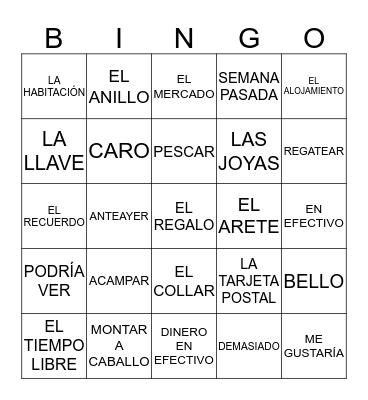 U1L2 Bingo Card