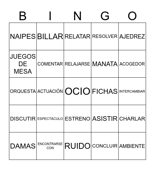 U5L2 Bingo Card