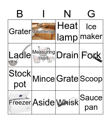 COOKING Bingo Card