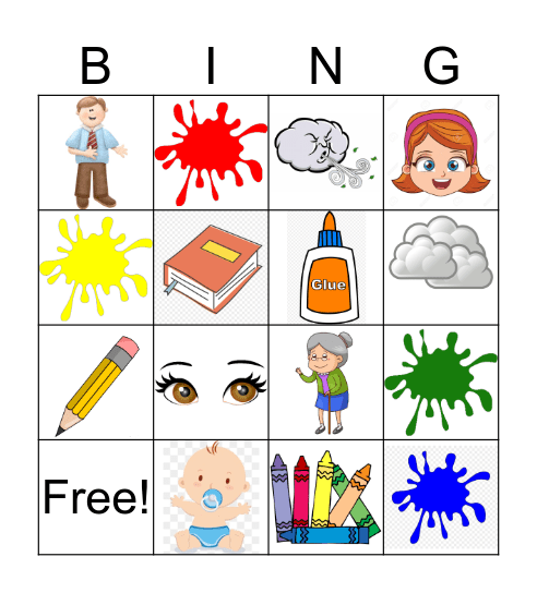 KINDER 4 Bingo Card