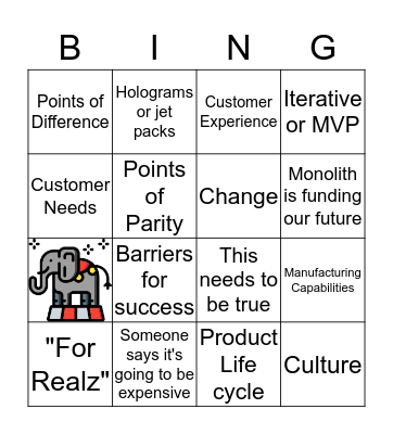 2025 Strategy Bingo Card