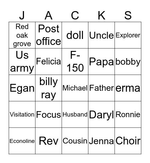 70 & counting Bingo Card