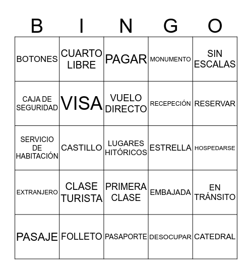 U3L1 Bingo Card