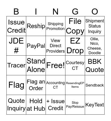 CS Bingo Card