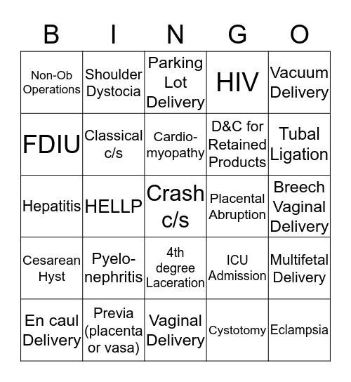 L&D BINGO Card