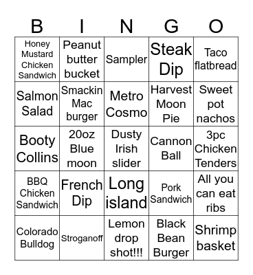 Wild Bingo Card