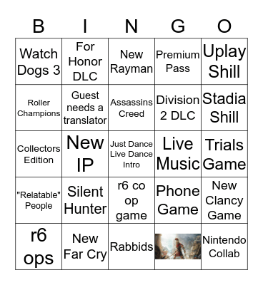 Ubisoft  Bingo Card