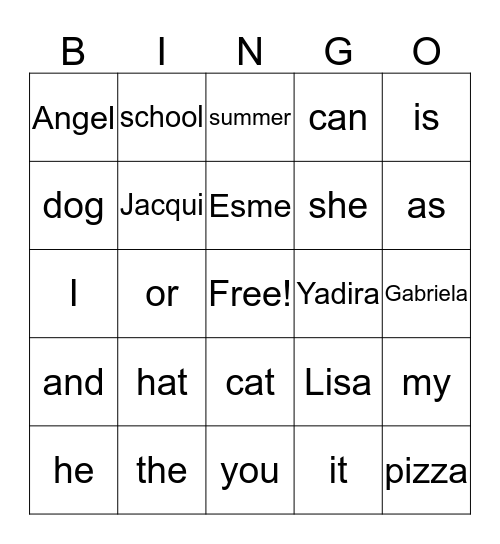 Unity Bingo Card