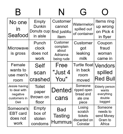 Shaw s Bingo 10 June 2019 Bingo Card