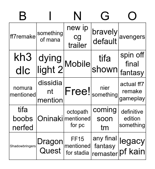 square-enix-bingo-card