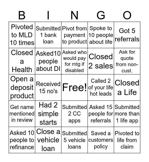 Bingo Card