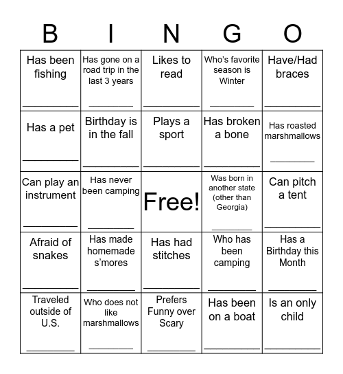 "Find Someone Who..." Bingo Card