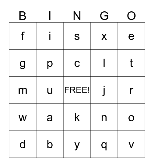 Claudia's Baby Shower Bingo Card