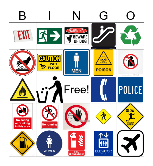 Community Signs Bingo Card