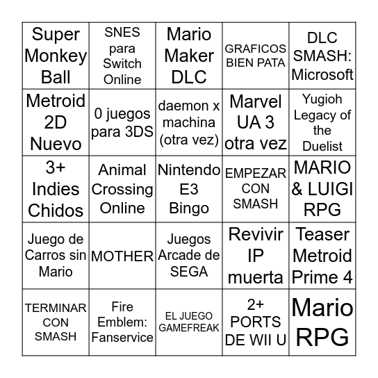 Bingo Card