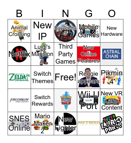 Nintendo's E3 by Sami Bingo Card