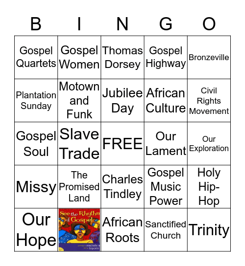 I See The Rhythm Of Gospel Bingo Card