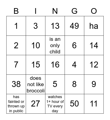 Find someone who Bingo Card