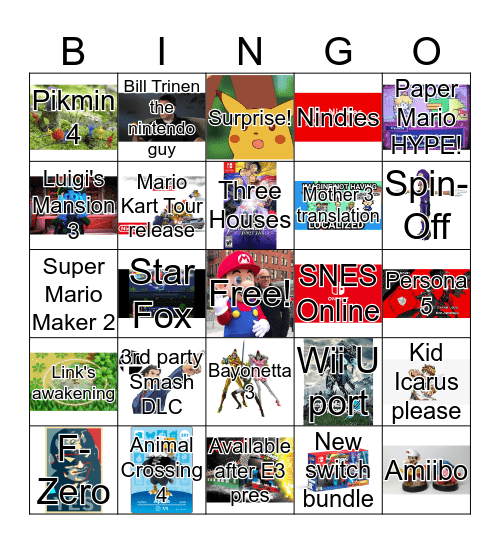 Oingo-Bingo: E3 Edition Bingo Card