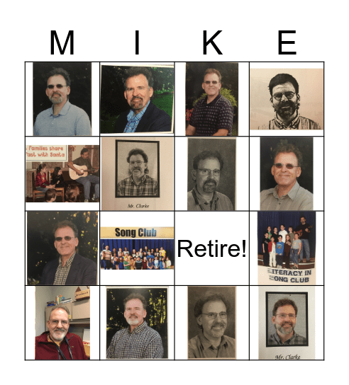 Through the Years Bingo Card