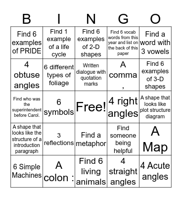 Bingo Card