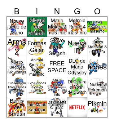 Nintendo Direct E3 2019 Bingo (@Thebestsilver7) Bingo Card