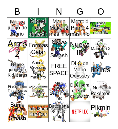 Nintendo Direct E3 2019 Bingo (@Thebestsilver7) Bingo Card