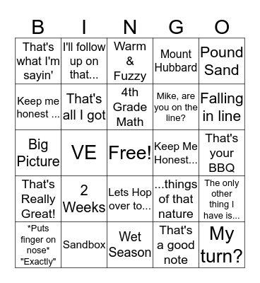 OAC BINGO Card