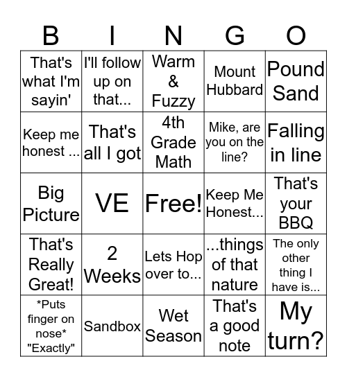 OAC BINGO Card