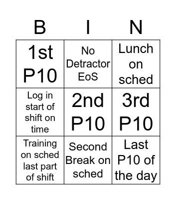 Bingo Card