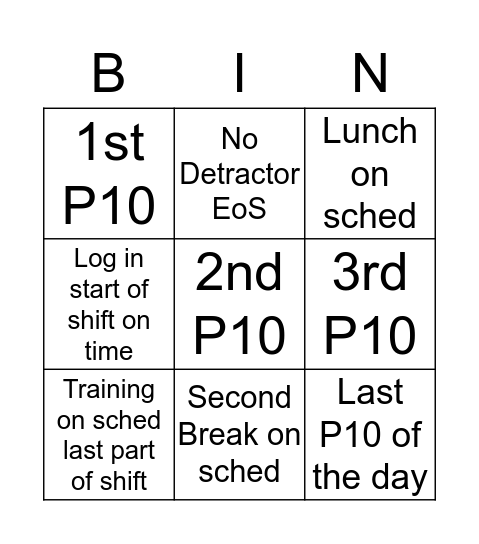 Bingo Card